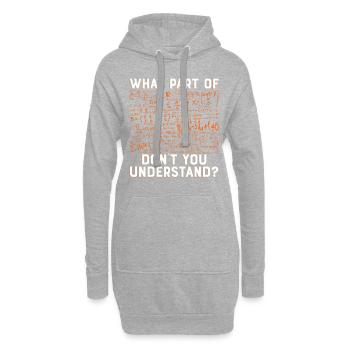 Formule cadeau science physique maths - Sweat-shirt à capuche long Femme - gris chiné - Devant