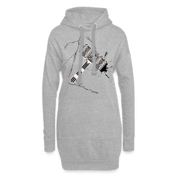 Mjolnir Thors hammer Wikinger Krieger Geschenk - Hoodie-Kleid - Grau meliert - Vorne
