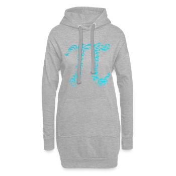 pi - Hoodie Dress - heather grey - Front
