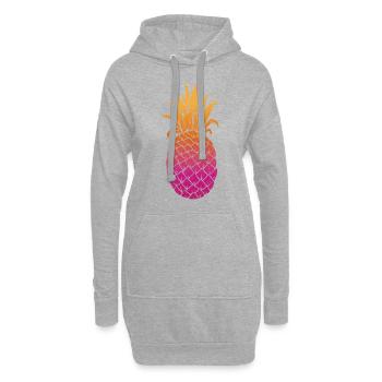 Ananas - Hoodie-Kleid - Grau meliert - Vorne