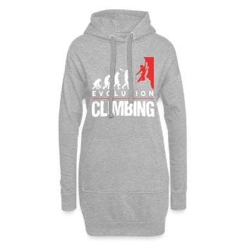 Climbing Evolution Klettern Boulderer - Hoodie-Kleid - Grau meliert - Vorne