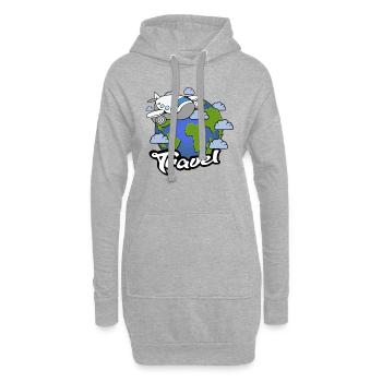 Travel - Hoodie-Kleid - Grau meliert - Vorne