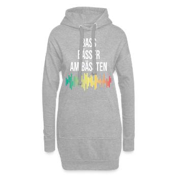 Techno - Hoodie-Kleid - Grau meliert - Vorne