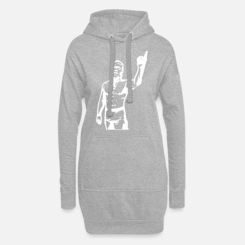 Techno-Viking Techno Hardstyle - Hoodie-Kleid - Grau meliert