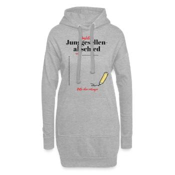 Gästeliste zum Junggesellenabschied T-Shirt Braut - Hoodie-Kleid - Grau meliert - Vorne