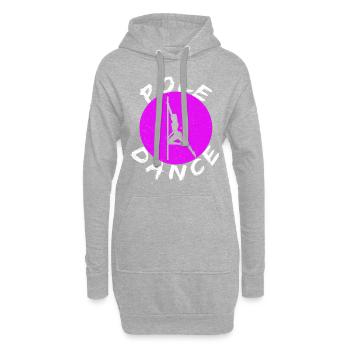Pole Dance Geschenk - Hoodie-Kleid - Grau meliert - Vorne