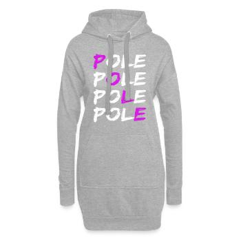 Pole Dance - Sweat-shirt à capuche long Femme - gris chiné - Devant