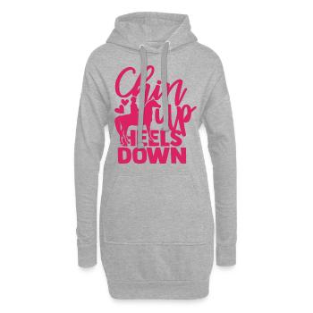 Motif Cheval Cadeau Cheval - Sweat-shirt à capuche long Femme - gris chiné - Devant