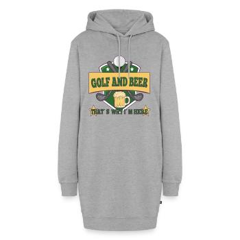 Golf Lustige Golfer Sprüche - Hoodie-Kleid - Grau meliert - Vorne