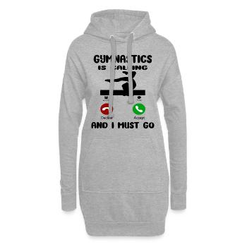 Gymnastics Is Calling I Must Go Gymnast Gift Idea - Hoodie-Kleid - Grau meliert - Vorne