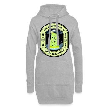 La pêche ici est hors de ce monde la pêche aux OVNIS - Sweat-shirt à capuche long Femme - gris chiné - Devant