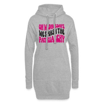Mittwochs zerschlagen wir das Patriarchat - Hoodie-Kleid - Grau meliert - Vorne