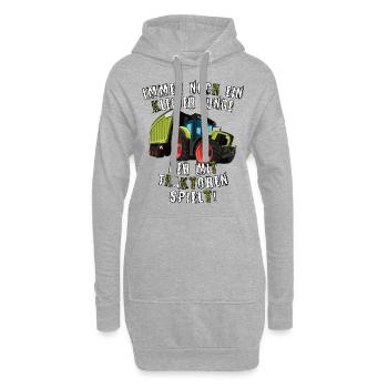 Traktor - Bauer - Oldtimer - Offroad - Landwirt - Hoodie-Kleid - Grau meliert - Vorne