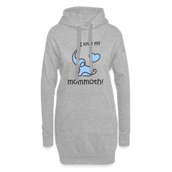 Fans de l’âge de glace de l’éléphant mammouth et futures mamans - Sweat-shirt à capuche long Femme - gris chiné - Devant