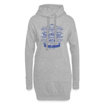 1978 Geburtstag Sauerländer Original Whiskey blau - Hoodie-Kleid - Grau meliert - Vorne