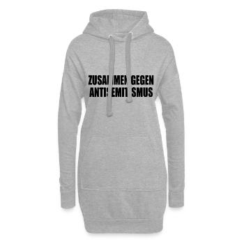 zusammen gegen antisemitismus - Hoodie-Kleid - Grau meliert - Vorne