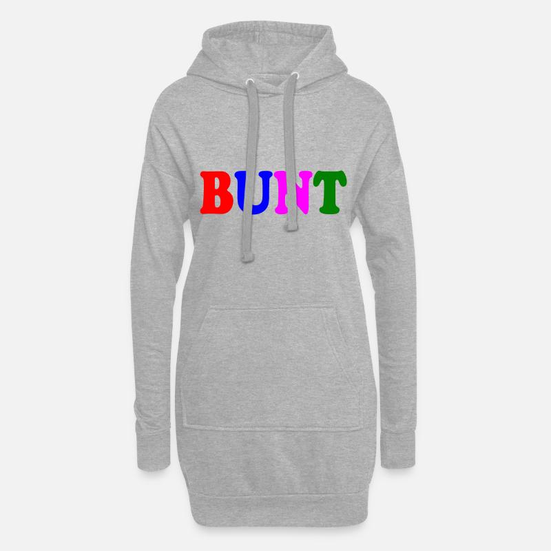 Bunt - Hoodie-Kleid - Grau meliert