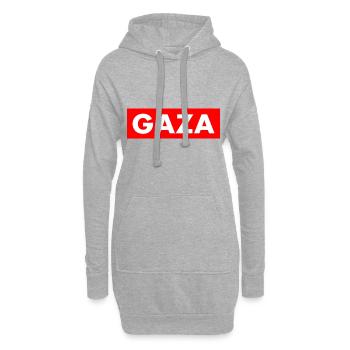 Gaza - Sweat-shirt à capuche long Femme - gris chiné - Devant