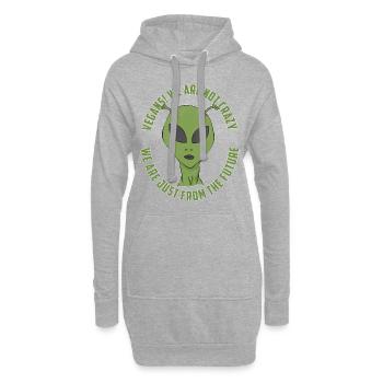 Vegans wir sind nicht verrückt von zukünftigen Geschenk - Hoodie-Kleid - Grau meliert - Vorne