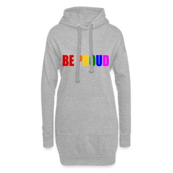 Be proud - Hoodie-Kleid - Grau meliert - Vorne