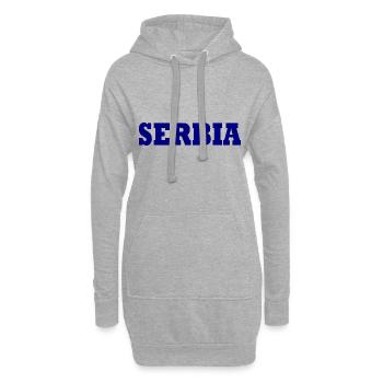 Serbien - Hoodie-Kleid - Grau meliert - Vorne
