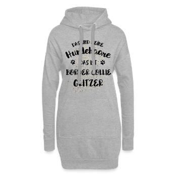 Collie, Border Collie, Geschenk, T Shirt, Hund - Hoodie-Kleid - Grau meliert - Vorne