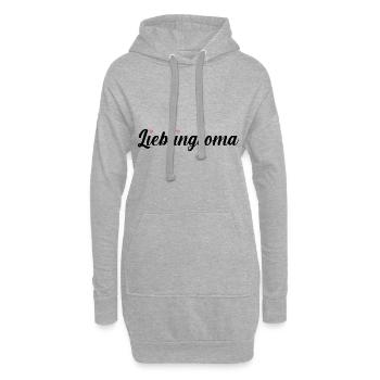 Großmutter Oma - Hoodie-Kleid - Grau meliert - Vorne