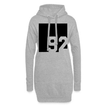 1992 - Hoodie-Kleid - Grau meliert - Vorne