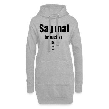 Sag mal brauchst du eine Brille lustig Geschenk - Hoodie-Kleid - Grau meliert - Vorne