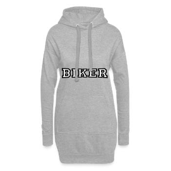 Biker - Sweat-shirt à capuche long Femme - gris chiné - Devant