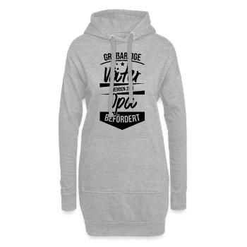 Grand papa grand-père - Sweat-shirt à capuche long Femme - gris chiné - Devant