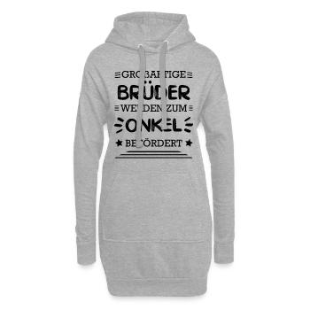 Großartige Brüder Onkel - Hoodie-Kleid - Grau meliert - Vorne