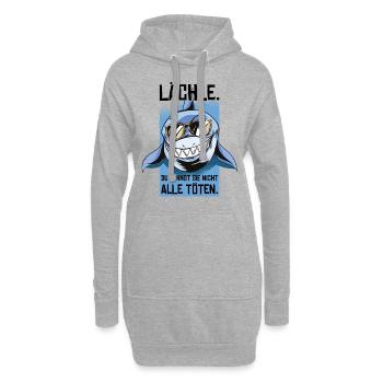 Lächle Du Kannst Sie Nicht Alle Töten - Hoodie-Kleid - Grau meliert - Vorne