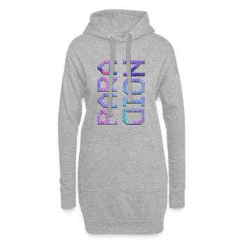 Vaporwave Aesthetic Paranoid - Hoodie-Kleid - Grau meliert - Vorne