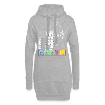 Période Archery Tir à l’arc - Sweat-shirt à capuche long Femme - gris chiné - Devant