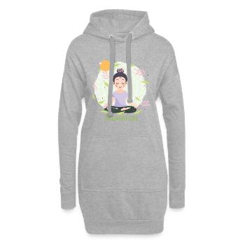 Relaxation - Hoodie-Kleid - Grau meliert - Vorne