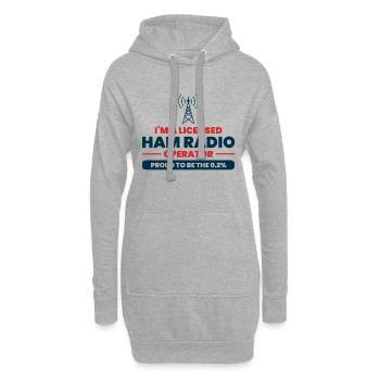 Amateur Amateurfunker Lustiges Geschenk - Hoodie-Kleid - Grau meliert - Vorne