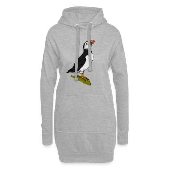 joli cadeau de macareux pour amis macareux - Sweat-shirt à capuche long Femme - gris chiné - Devant