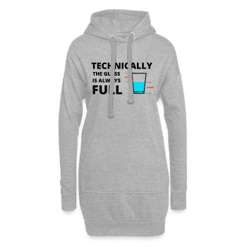 Wissenschaftliche Sprüche Lustiges Geschenk - Hoodie-Kleid - Grau meliert - Vorne