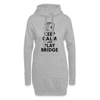 Play Cards Bridge game Addict Fan Player Gamer - Hoodie Dress - heather grey - Front