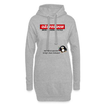 70. Geburtstag - Hoodie-Kleid - Grau meliert - Vorne
