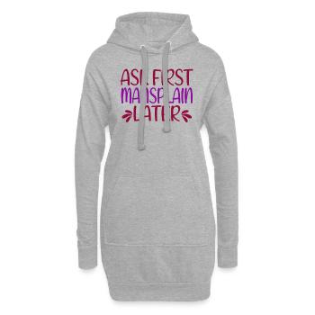 Cadeau féministe féministe féministe - Sweat-shirt à capuche long Femme - gris chiné - Devant