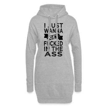 Sexe Proverbe Anal Porno Échangistes - Sweat-shirt à capuche long Femme - gris chiné - Devant