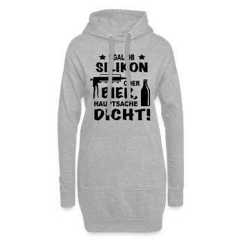 Handwerker Installateur Klempner Geschenk Idee - Hoodie-Kleid - Grau meliert - Vorne