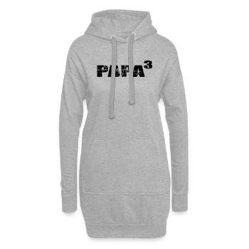Papa à être élevé 3 triplés 3 filles 3 fils - Sweat-shirt à capuche long Femme - gris chiné - Devant