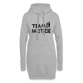 Anesthésie en équipe - Sweat-shirt à capuche long Femme - gris chiné - Devant