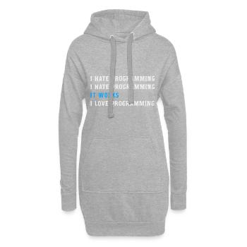 Les programmeurs de cadeaux amusants détestent la programmation - Sweat-shirt à capuche long Femme - gris chiné - Devant
