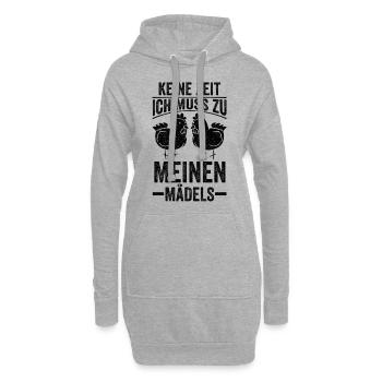 Hühner Hühnerbesitzer Henne Hahn Bauer Geschenk - Hoodie-Kleid - Grau meliert - Vorne
