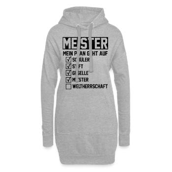 Meister Handwerksmeister Mechatroniker Tischler Ge - Hoodie-Kleid - Grau meliert - Vorne