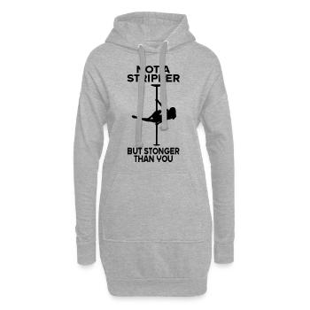 Pole Dance Stangen Geschenk Stangentanz - Hoodie-Kleid - Grau meliert - Vorne